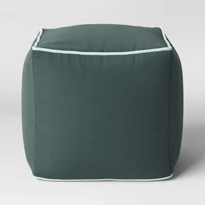 Color Block With Contrast Piping Pouf - Room Essentials⢠- Image 2