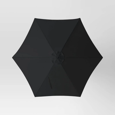 9'x9' Patio Market Umbrella - Black Pole - Room Essentials⢠- Image 4