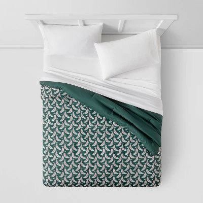 Microfiber Reversible Banana Print Comforter Dark Green - Room Essentials⢠- Image 2