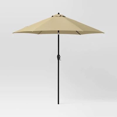9'x9' Patio Market Umbrella - Black Pole - Room Essentials⢠- Image 11