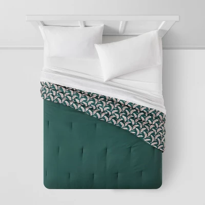 Microfiber Reversible Banana Print Comforter Dark Green - Room Essentials⢠- Image 3