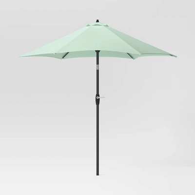 9'x9' Patio Market Umbrella - Black Pole - Room Essentials⢠- Image 8