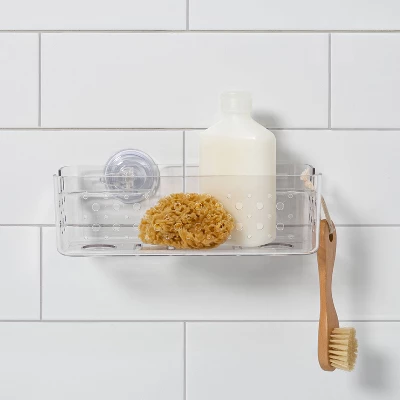 Suction Medium Basket Clear - Room Essentialsā¢