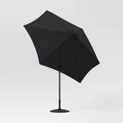9'x9' Patio Market Umbrella - Black Pole - Room Essentials⢠- Image 3