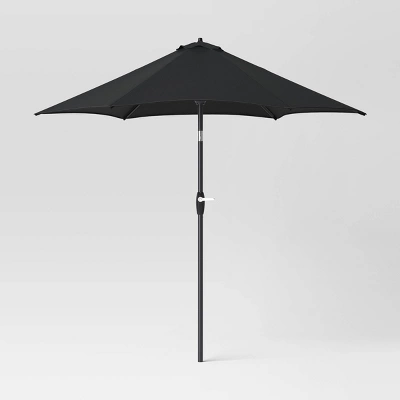 9'x9' Patio Market Umbrella - Black Pole - Room Essentials⢠- Image 7