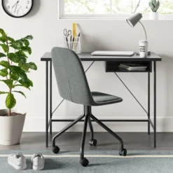 Wood And Metal Writing Desk With Storage - Room Essentialsā¢