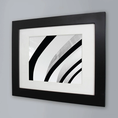 11" X 14" Matted To 8" X 10" Wide Gallery Frame Black - Room Essentialsā¢