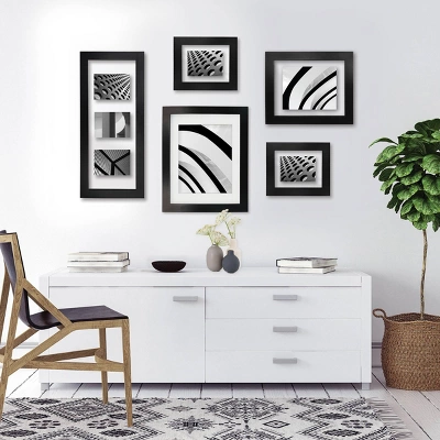 11" X 14" Matted To 8" X 10" Wide Gallery Frame Black - Room Essentials⢠- Image 4