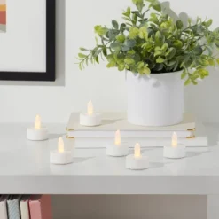 24ct Twist-Flame LED Tealight Candles (White) - Room Essentialsā¢