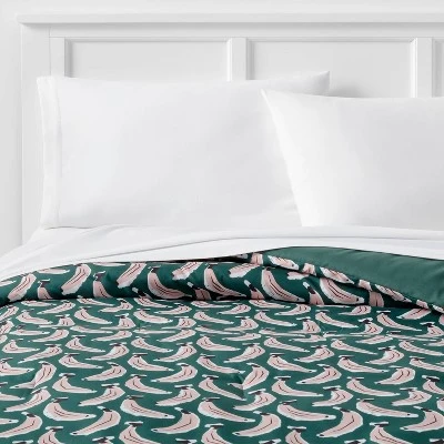 Microfiber Reversible Banana Print Comforter Dark Green - Room Essentials⢠- Image 6