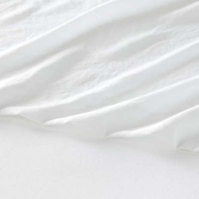King Garment Washed Microfiber Solid Sheet Set White - Room Essentials⢠- Image 2