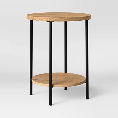 Wood And Metal Round End Table - Room Essentials⢠- Image 6