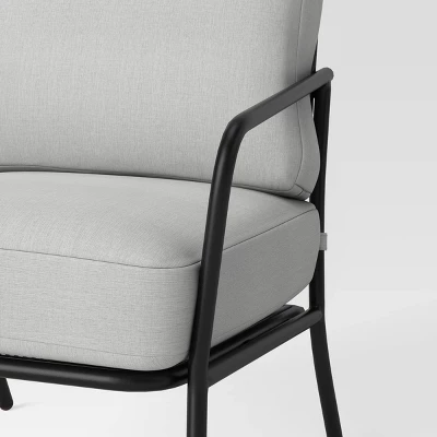 2pc Metal Mesh Outdoor Patio Chairs With Double Cushions, Club Chairs Black - Room Essentials⢠- Image 5